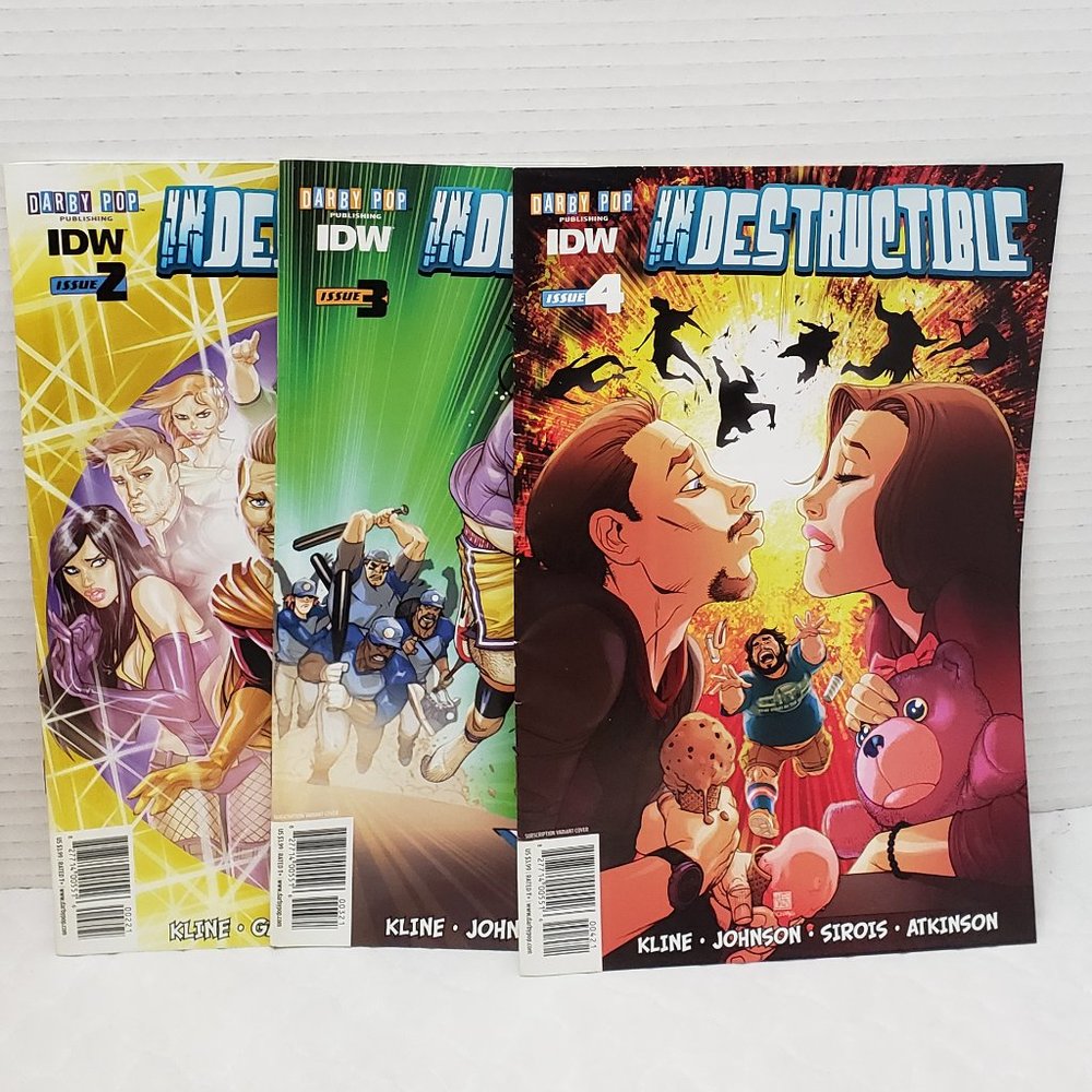 Indestructible Comic Books #2,3,4